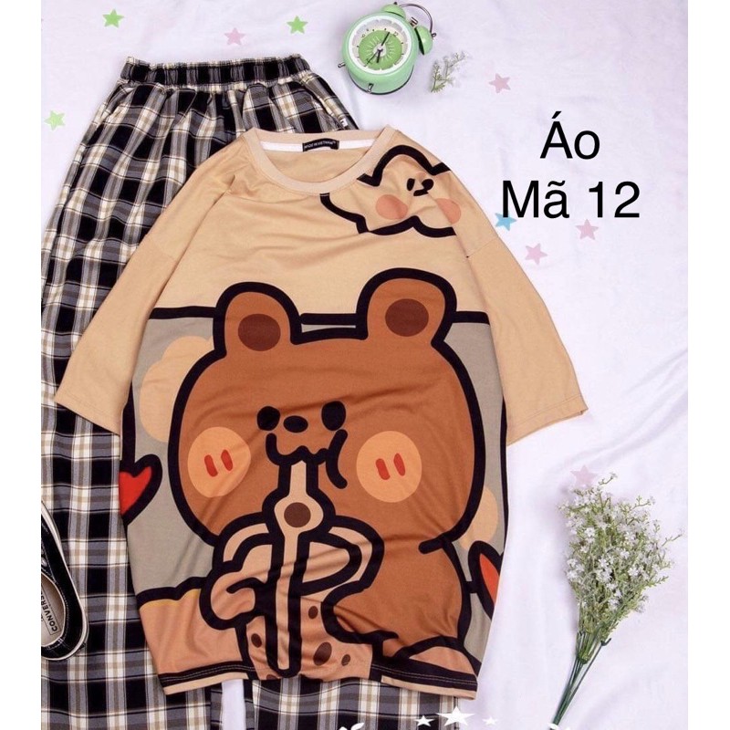 ÁO THUN tay ngắn FORM RỘNG in hình cute
