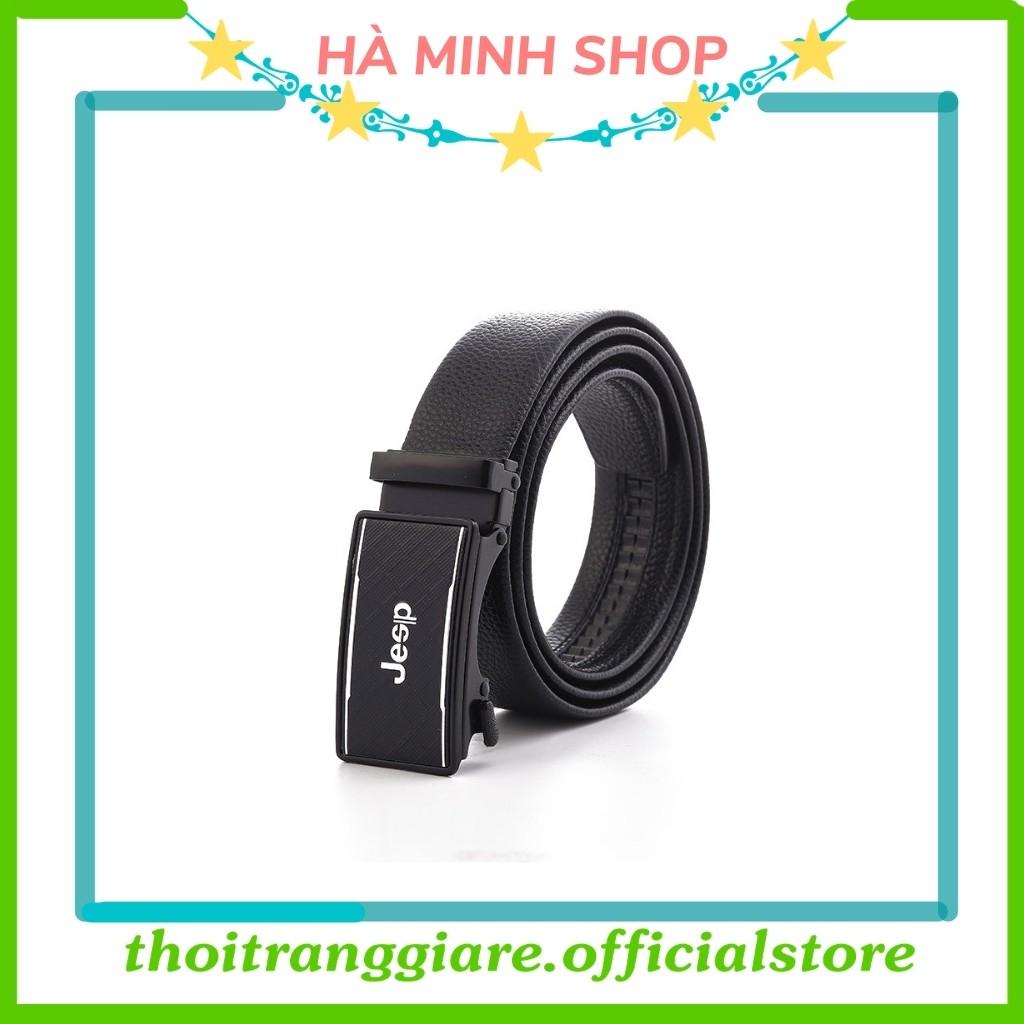 Thắt Lưng Nam Khóa Tự Động Dây Da Cao Cấp Style Nam Tính Lịch Lãm, Dây Nịt Nam Jeep Mắt Thép Không Rỉ