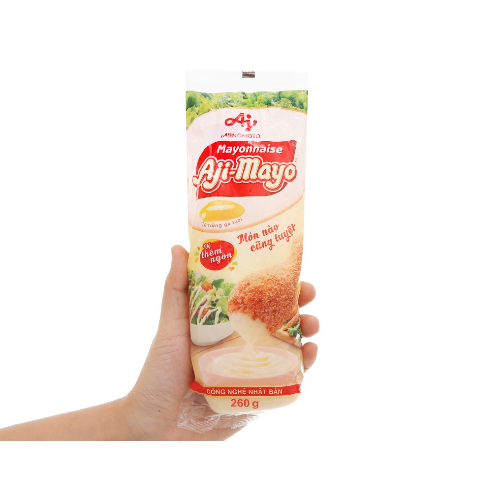 [Nguyên liệu Date mới nhất] SỐT MAYONAISE AJI-MAYO TRỨNG GÀ TƯƠI 260GR