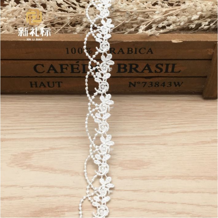 ⚡SỈ LẺ⚡Ren viền- ren chân thêu hình hoa hồng trang trí váy áo Lolita, làm phụ kiện handmade, DIY cho doll