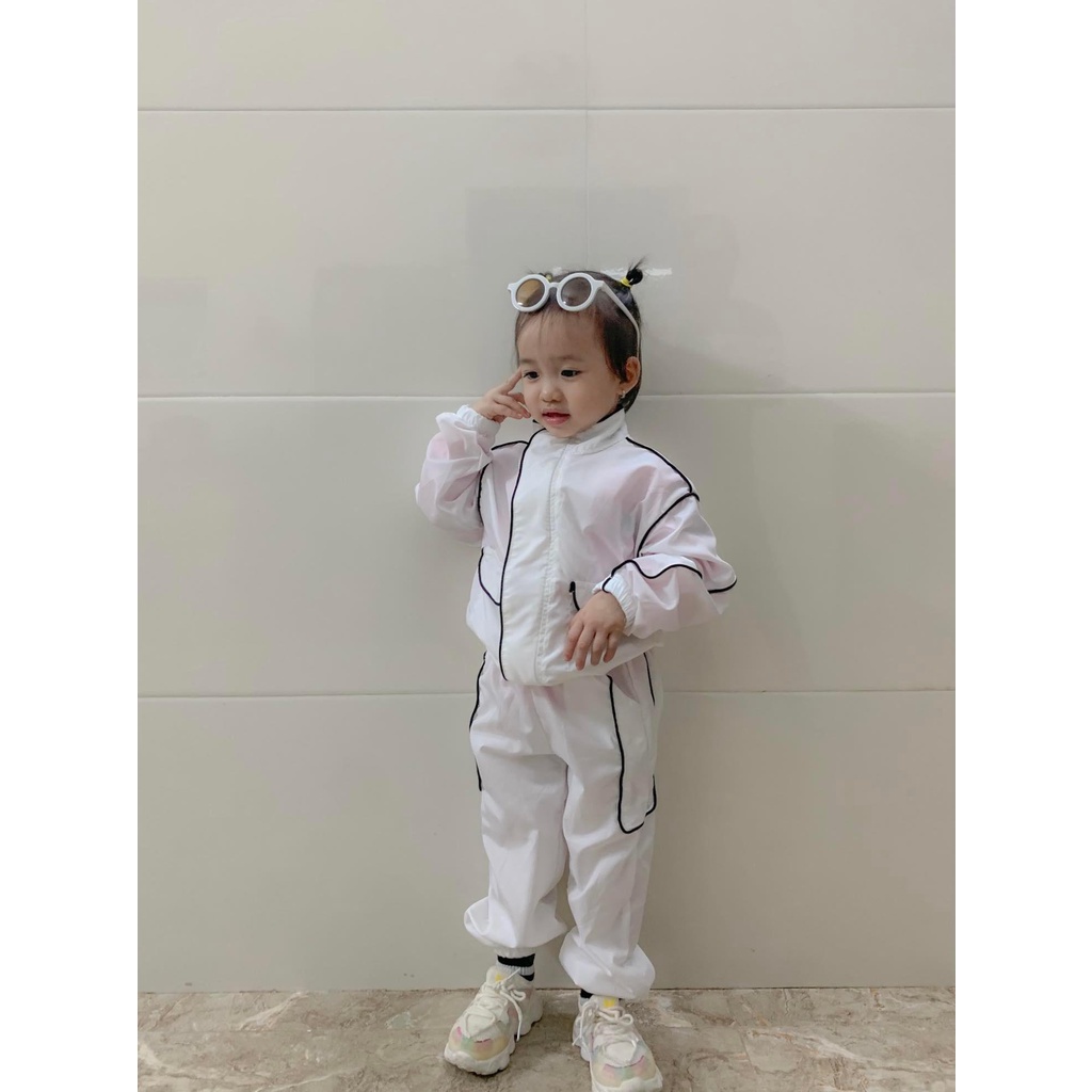 Đồ Bộ Gió Cho Bé Trai Và Bé Gái, Thiết Kế Đơn Giản, Thoải Mái Size Từ 6-36Kg H4