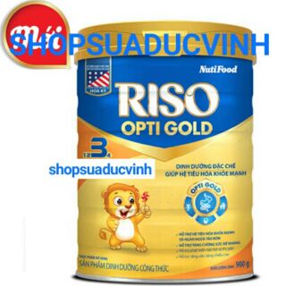 MẪU MỚI Sữa bột Nutifood RISO Opti Gold 3 900g date 07/2020