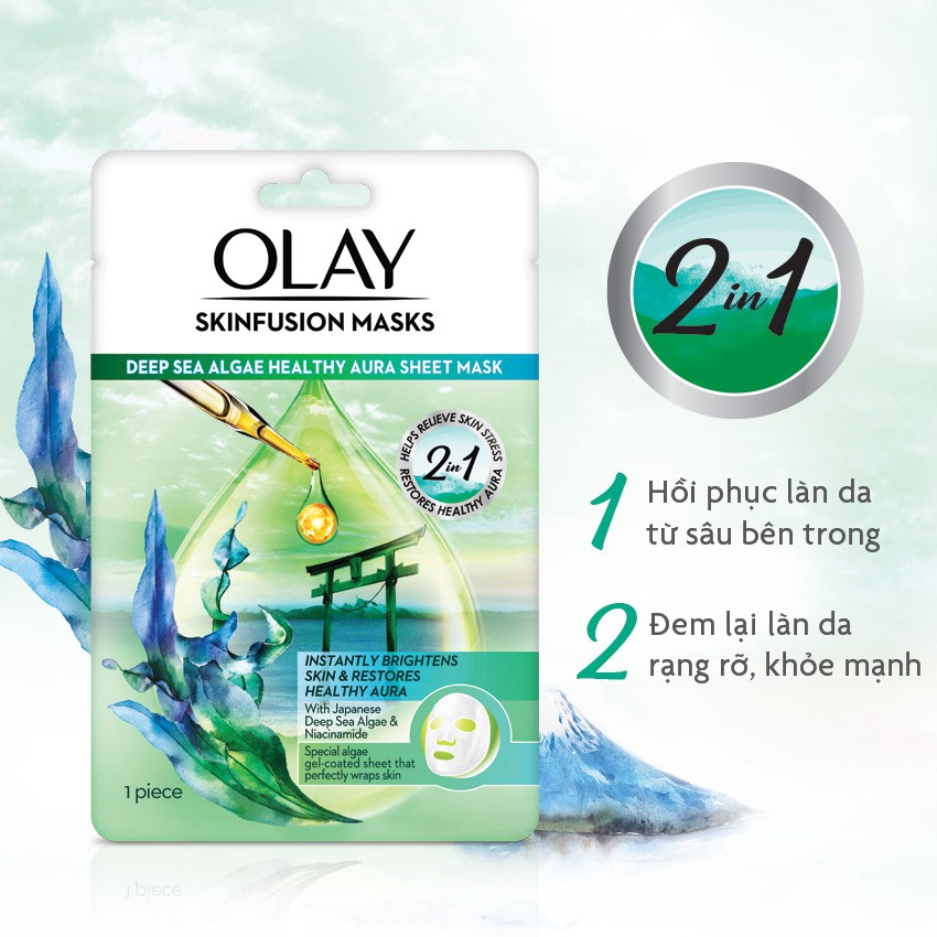 Mặt nạ tảo biển Olay 24ml x1 miếng