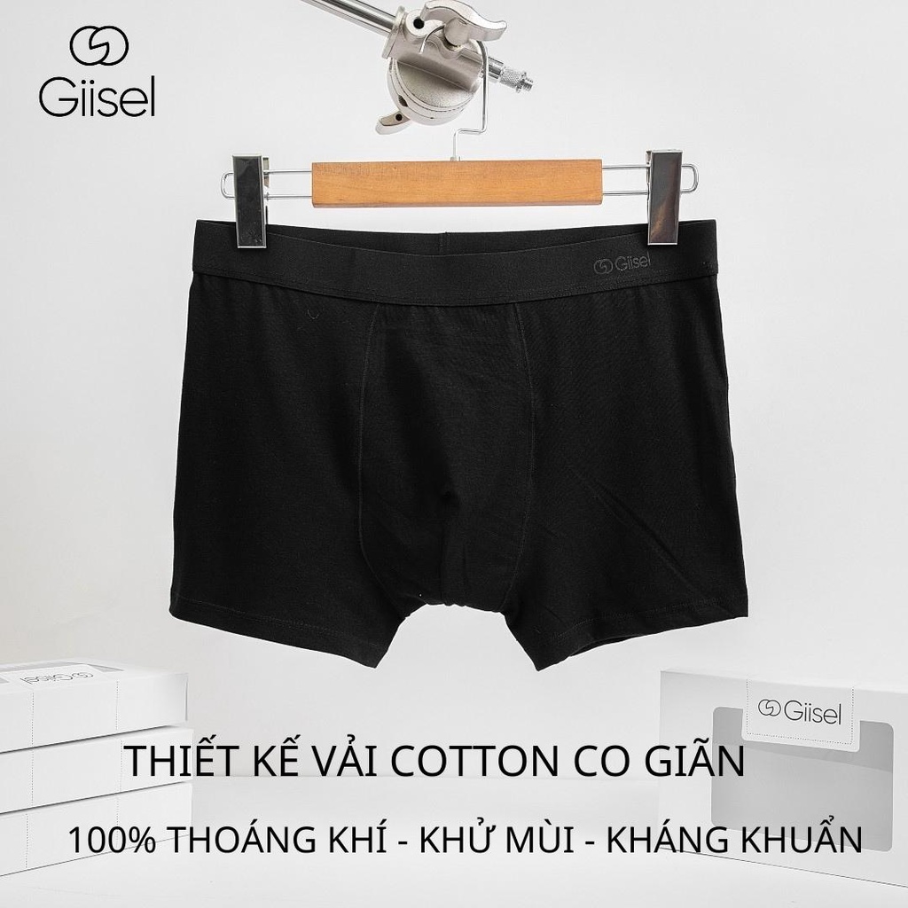 Combo 2 quần lót boxer nam tam giác brief cotton Giisel