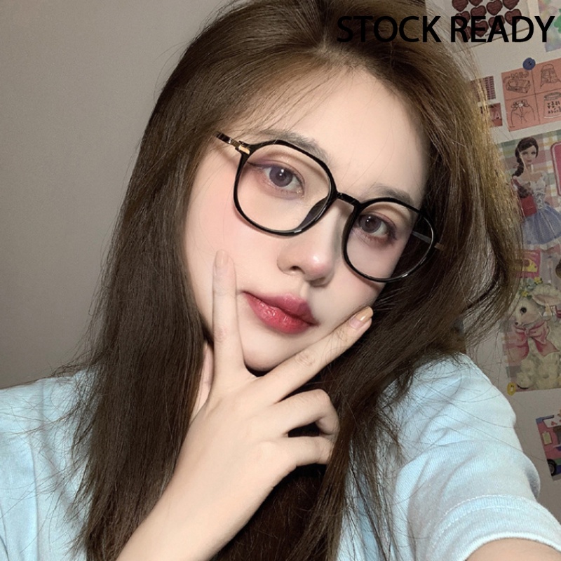 Mắt Kính Gọng Tròn Chống Bức Xạ / Ánh Sáng Xanh Thời Trang Hàn Quốc Cổ Điển Cho Nam Và Nữ