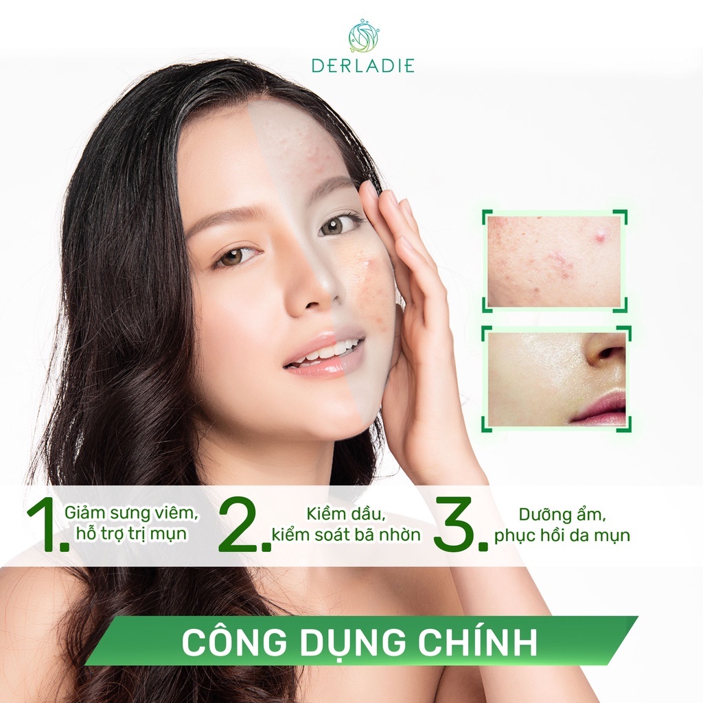 Kem Dưỡng Giảm Mụn, Kiềm Dầu 12 Giờ Derladie Herbal Extract Care Cream 50ml