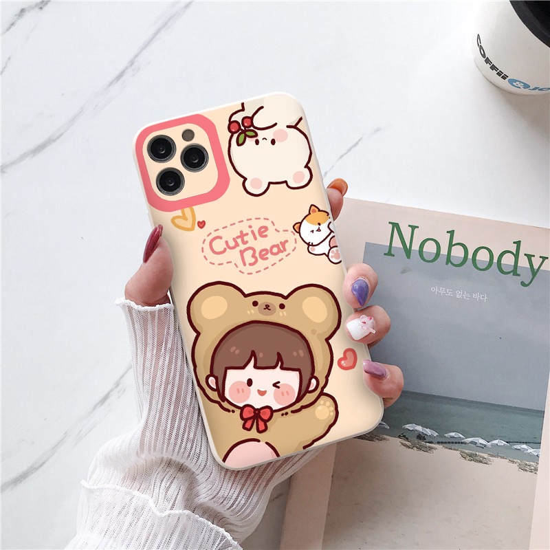 Ốp lưng iphone ốp cute bear và dragon từ ip 6 đến 13 promax