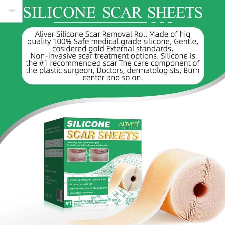 Miếng dán xóa mờ sẹo bằng gel silicone tái sử dụng ALIVER