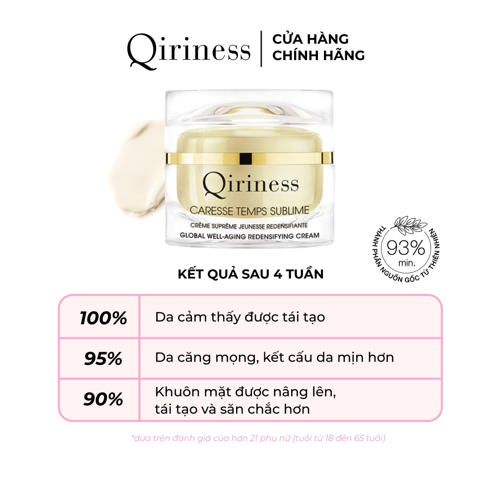 Kem dưỡng ngày chống lão hoá làm săn chắc và thúc đẩy tái tạo da Qiriness Global Well-Aging Redensifying Cream 50ml;