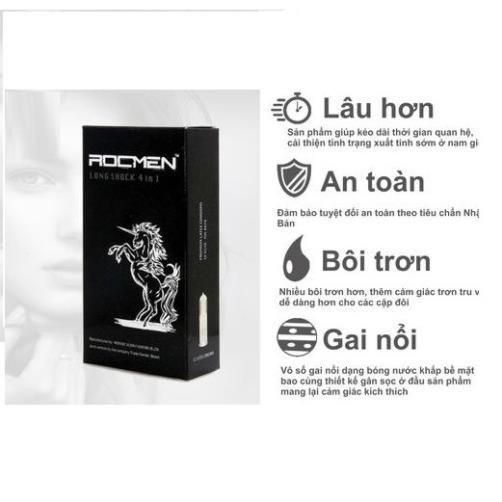 Bao cao su Gai Rocmen [CHÍNH HÃNG 100% - 12BAO] Bao cao su cho bạn lên đến đỉnh nhanh với công nghệ Brazil mới nhất