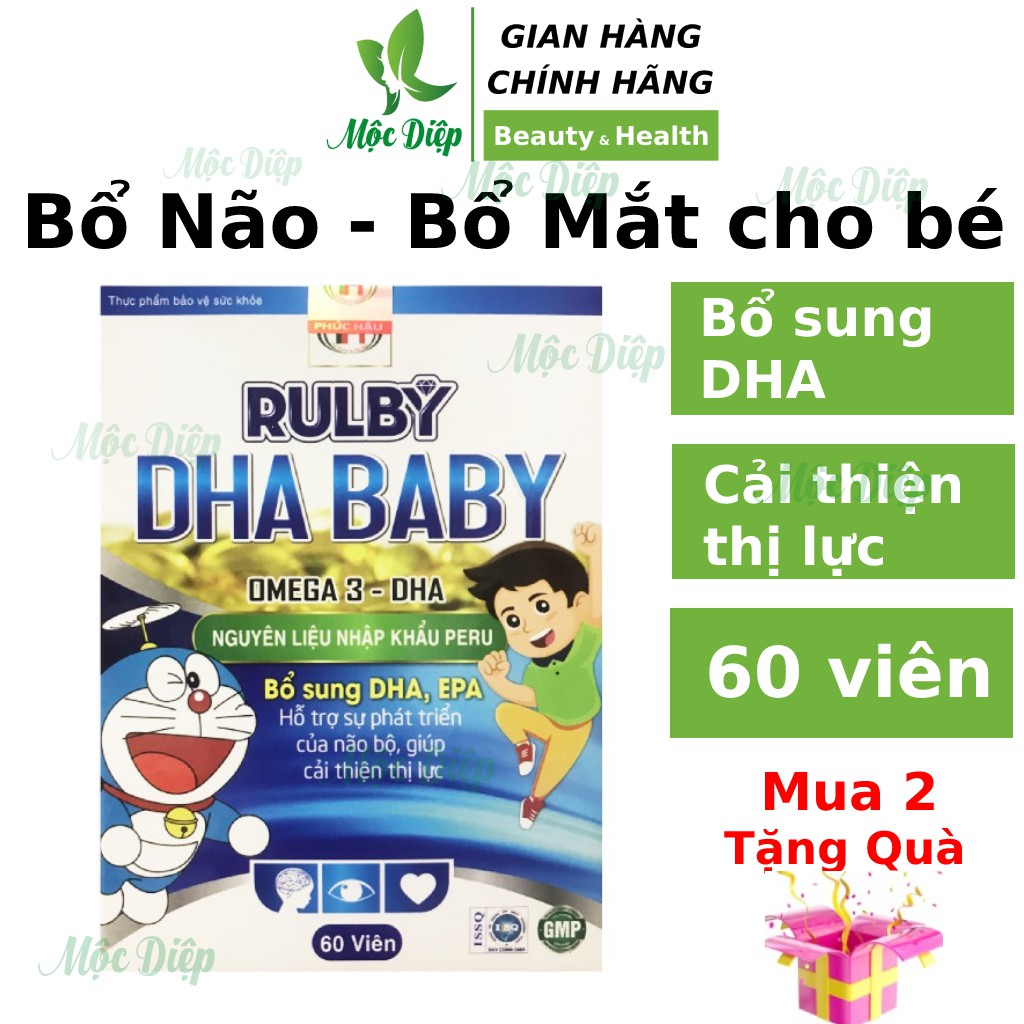 Viên uống bổ mắt ❤️CHÍNH HÃNG Ruby DHA Baby Omega DHA ❤️ giúp phát trí não trẻ thông minh, tăng cường thị lực cho bé