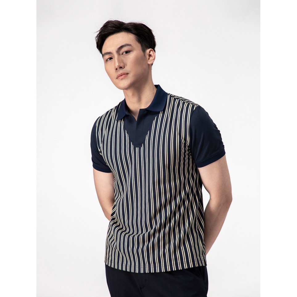 Áo Polo nam cổ bẻ in LUGI vải cá sấu cotton CVC, nam tính, thanh lịch, sang trọng - POLOMANOR