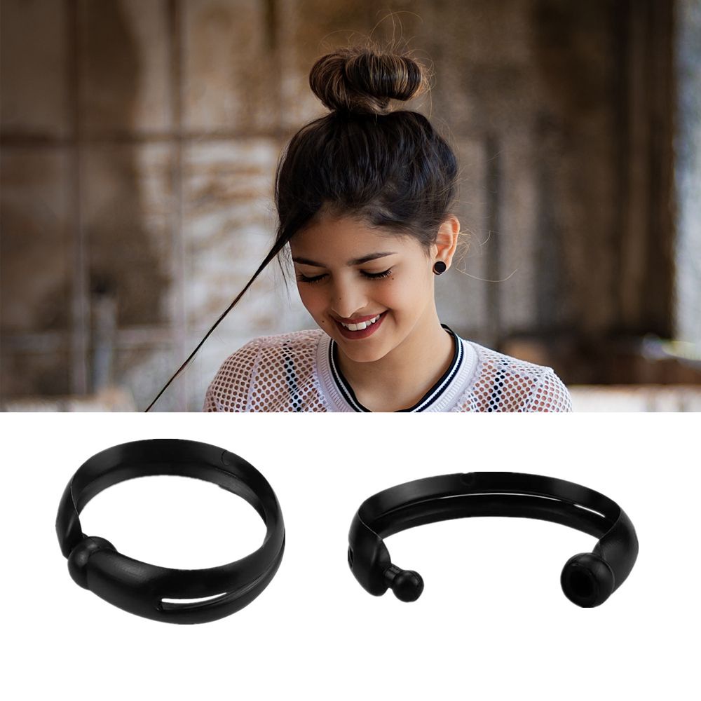 [Hàng mới về] Set 2 dụng cụ hỗ trợ tạo kiểu tóc búi màu đen tiện dụng cho nữ