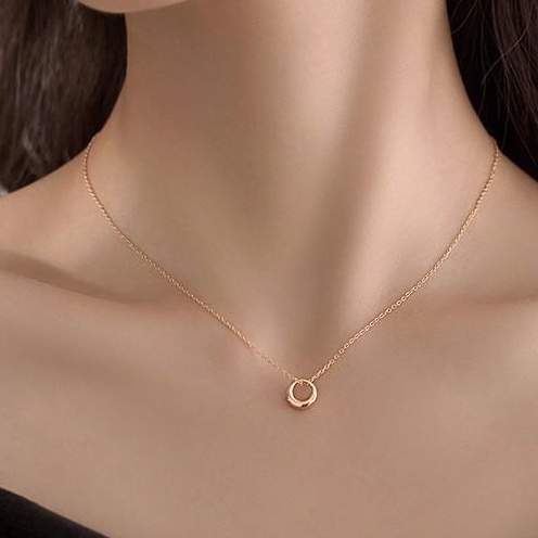 Vòng cổ choker mặt hình tròn nhiều màu sắc phong cách hàn quốc