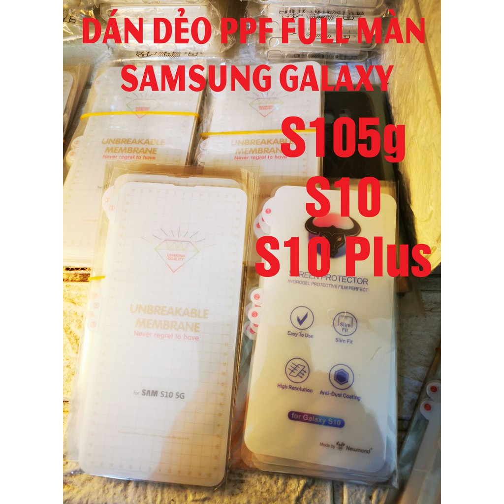 Dán dẻo full màn Samsung Galaxy S105G/S10/S10 Plus/ miếng dán ppf full màn S10/ S105G/ S10 Plus/ tấm dán dẻo ppf