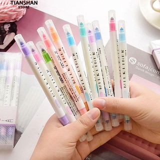 Set 12 bút highlight 2 đầu 12.5cm