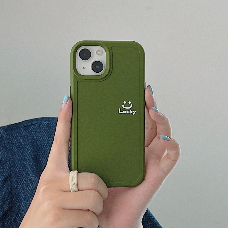 Ốp Điện Thoại Cứng Chống Rơi Họa Tiết Mặt Cười Đơn Giản Dành Cho iPhone 14 13 12 11 Pro Max XS XR X