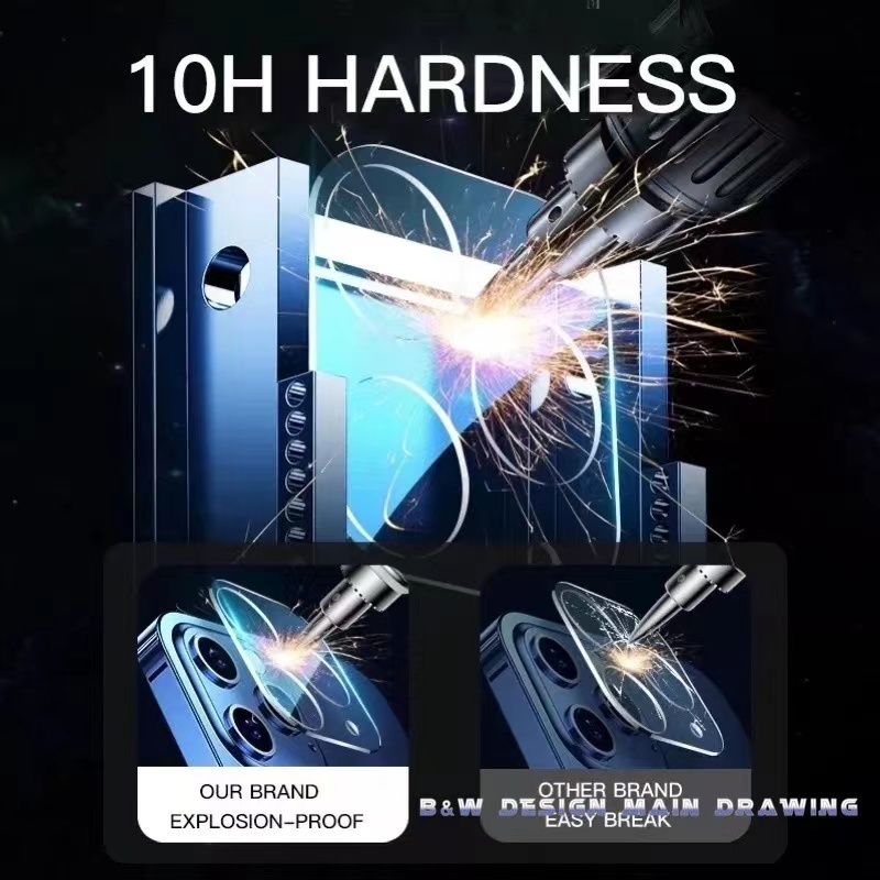 Kính Cường Lực 9H Bảo Vệ Ống Kính Máy Ảnh 3D Cho iphone 14 13 12 11 Pro MAX XR IX XS MAX 13 14 Pro