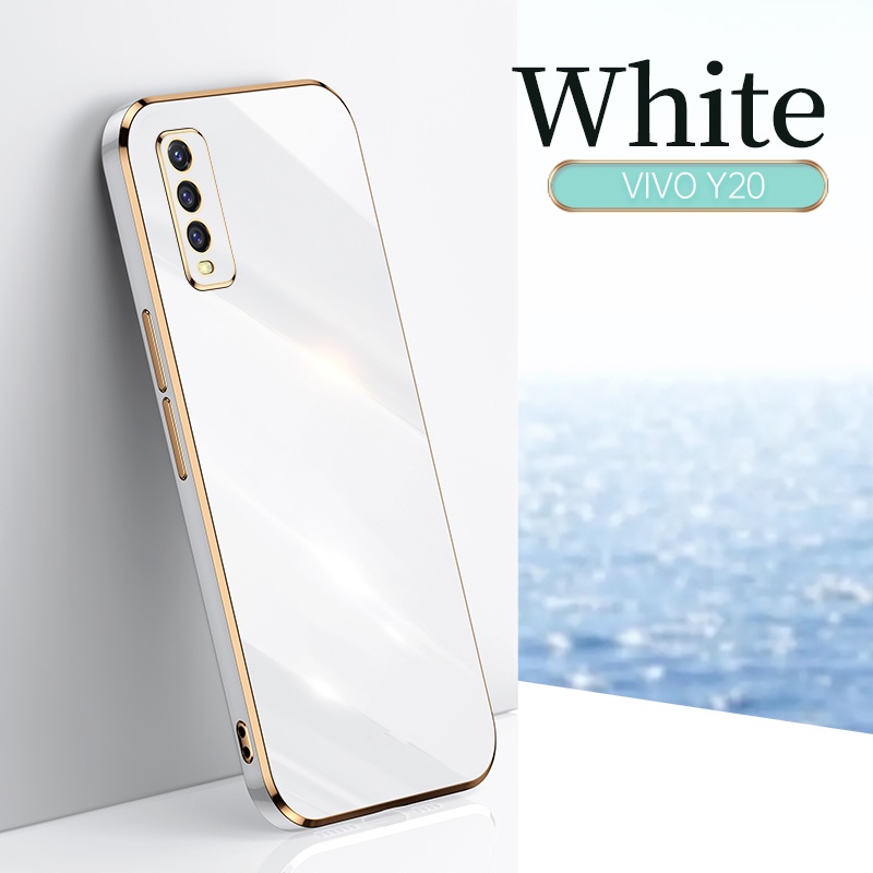 Ốp Điện Thoại Silicon Dẻo Mạ Vàng Vivo Y21 Y21A Y21T Y21S Y33T Y33S Y20 Y20S Y20i Y12S Y15A Y15S Y01 Y75 T1 5G Y12 Y17 Y15 Y31 Y51 Y51A Y19