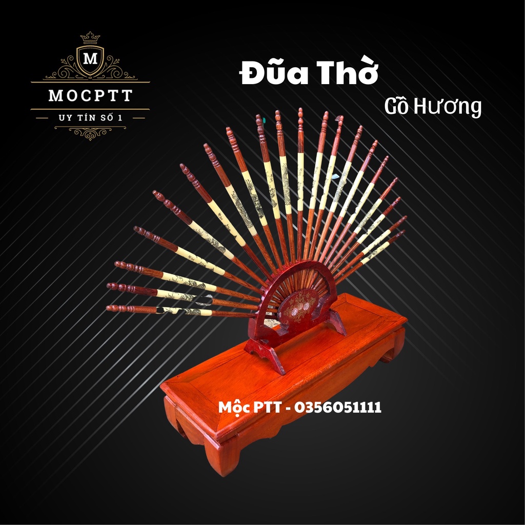 Đũa Thờ Gỗ Hương Cao Cấp đồ dùng phòng thờ