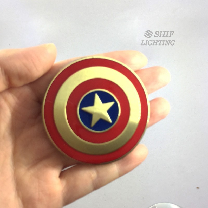 Miếng dán logo Captain America bằng kim loại dùng trang trí xe