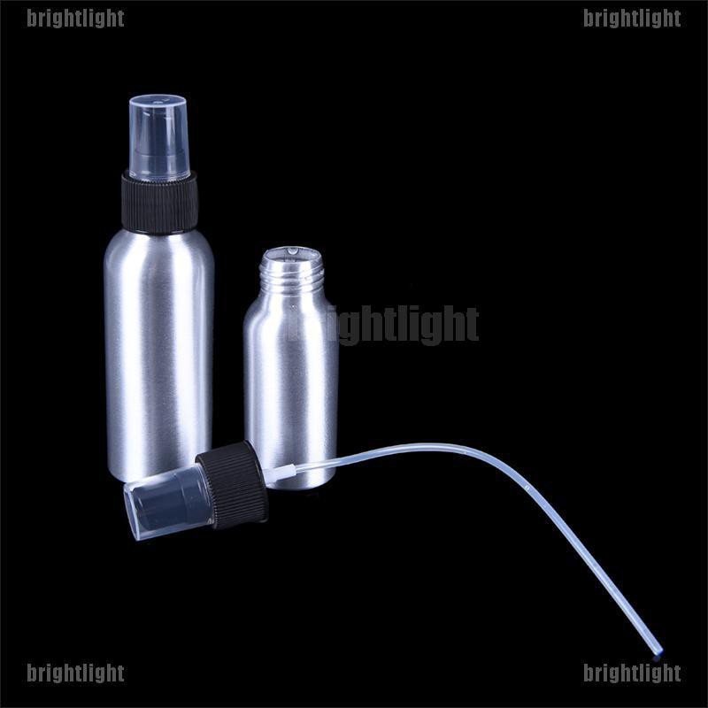 [Bright] 1X30/50/100ml Aluminum Spray Bottle Water Hairdresser Sprayer Hair Salon Make Up [Light]