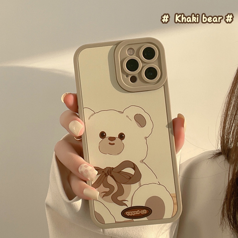 Ốp iPhone hình gấu dễ thương cho iphone 11 Pro Max X Xr Xs Max 7 8 Plus Se 2020 12 pro max 12 mini 13 pro max 13 mini