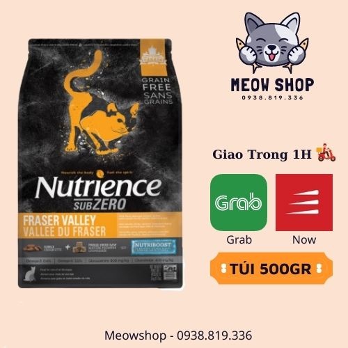 Hạt Nutrience SubZero 500GR - Cho Mèo Mọi Độ Tuổi - Gà Tây, Cá Hồi & Rau Củ Quả