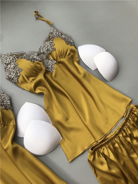 💥❤️HOT HOT💋✨QQ4336 cobom váy ngủ 4 sản phẩm - đồ ngủ lụa satin cao cấp | BigBuy360 - bigbuy360.vn