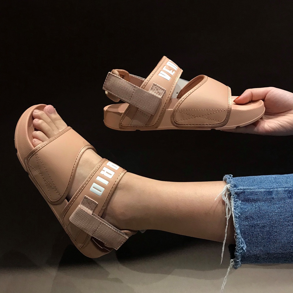 Sandal Vento nam nữ chính hãng SD-FL17 quai ngang bản to, Dép quai sau tháo rời đế bằng, Giày quai dán đi học không mùi