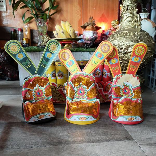 Mũ,Nón ông Công,ông Táo(combo đầy đủ nón,hia,3 cá chép, giấy cúng)