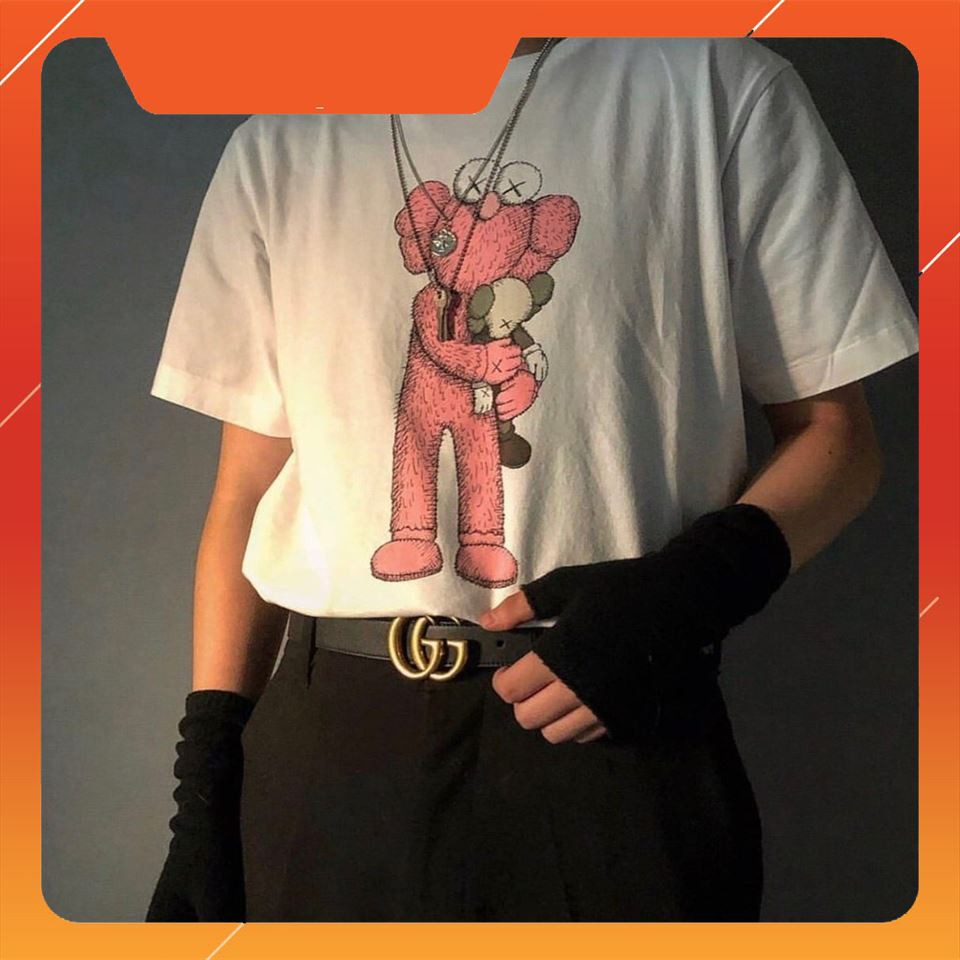 [HOT 50%] Áo Thun Tay Lỡ KAWS PINK Unisex , Thời Trang Unisex