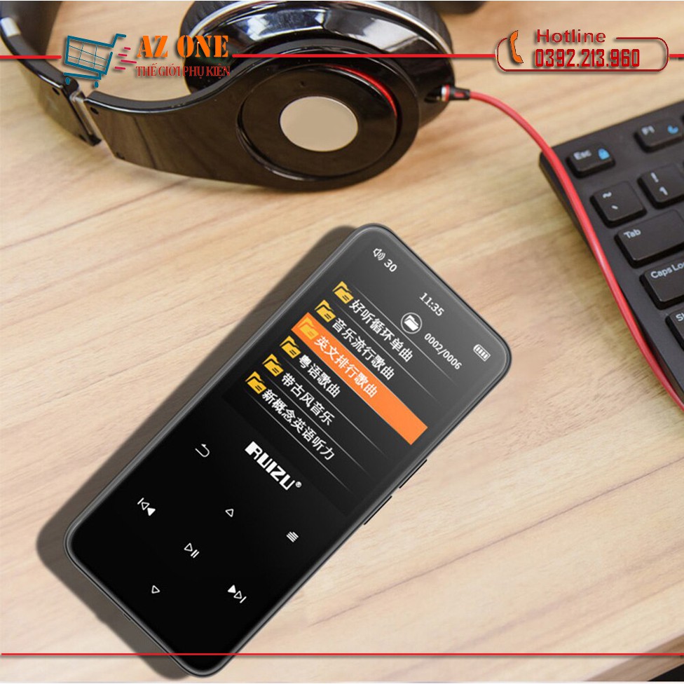 Máy Nghe Nhạc MP3 Bluetooth Ruizu D10 Bộ Nhớ Trong 8GB