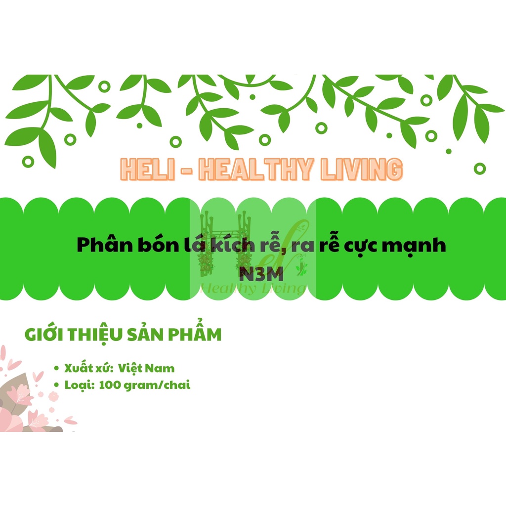 Phân bón lá kích rễ, ra rễ cực mạnh N3M 100G