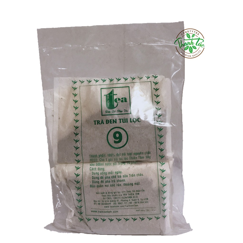 [Mã 77FMCGSALE1 giảm 10% đơn 250K] Trà Đen Số 9 Pha Trà Sữa Túi Lọc Thiện Tâm (9 Lọc) Gói 10 Túi
