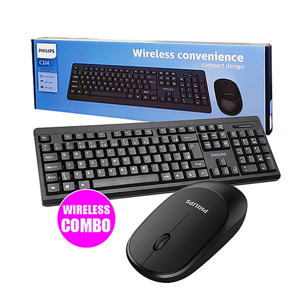 COMBO BÀN PHÍM VÀ CHUỘT KHÔNG DÂY CHÍNH HÃNG PHILIPS