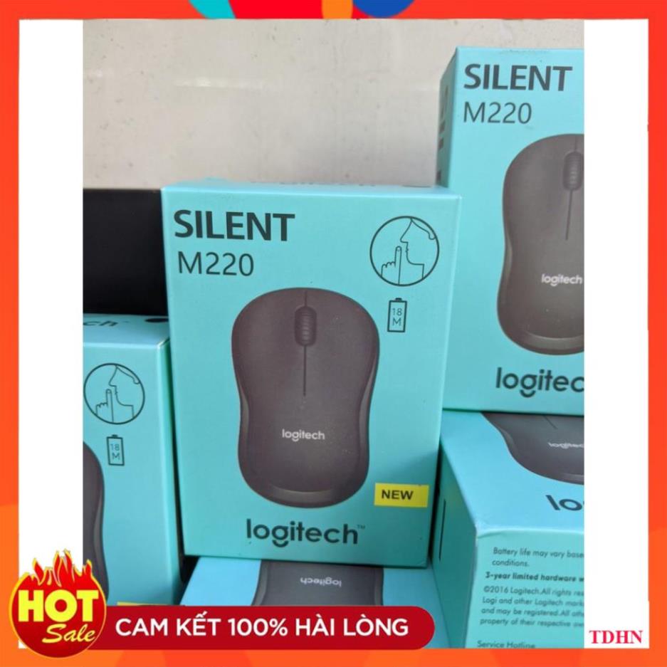 [Hãng] [RẺ VÔ ĐỊCH] Chuột không dây Logitech Silent M220 màu Đen