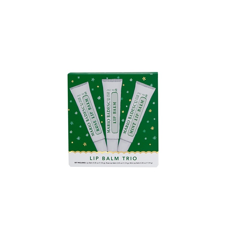 Mario Badescu - Set Son Dưỡng 3 Cây Dạng Tuýp Lip Balm Tube Trio