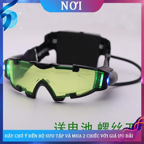 ✲đèn led, cảm giác khoa học và công nghệ tương lai, kính phát sáng bungee, ins Douyin, cybergoggles, thiết bị quầ