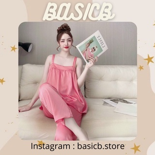 Đồ ngủ 2 dây quần dài lụa SATIN đủ màu- đồ bộ mặc nhà đẹp, mẫu mới 2022