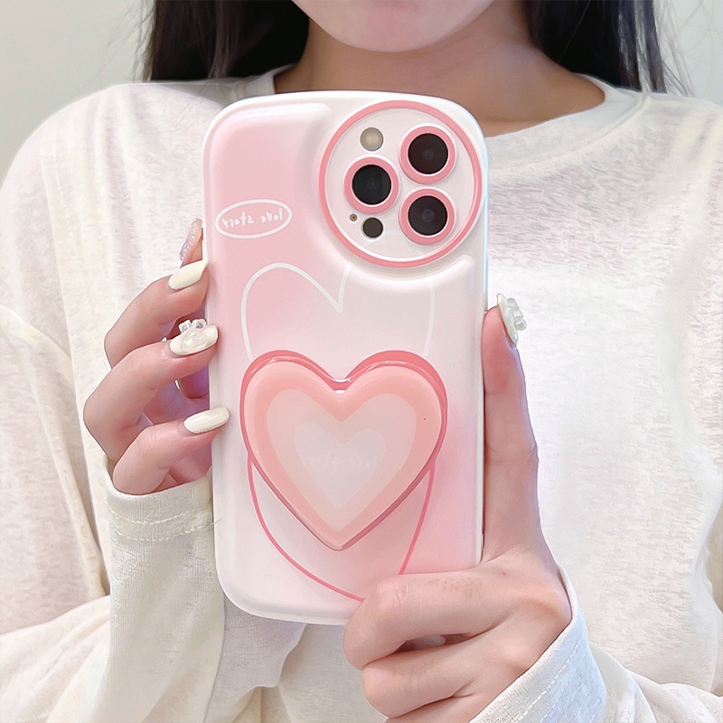 Ốp lưng iphone Ốp Điện Thoại Có Giá Đỡ Hình Trái Tim Cho iphone 6 / 6plus / 6splus / 7 / 7plus / 8 / 8plus / xs / 11 / 12 / 13 / pro / max / plus / promax-QD