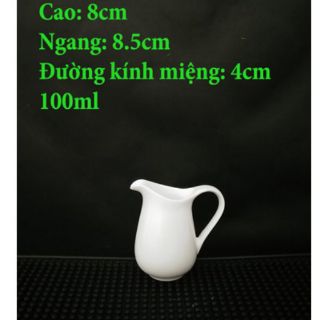 Bình Rót sữa sứ trắng 35ml 75ml 100ml