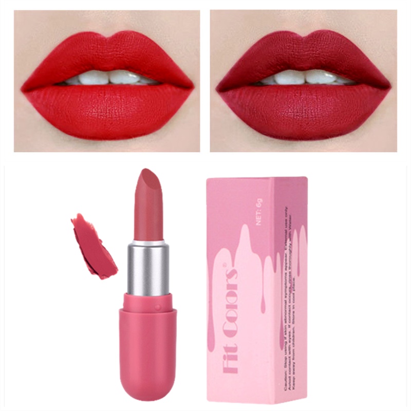 Son Môi 5 Màu Nhung Lì Tự Nhiên Lâu Trôi Không Phai Không Dính Cốc