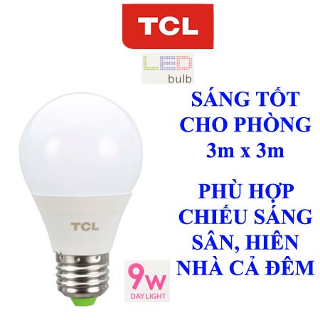 Bóng đèn led bulb TCL 9W (Ánh sáng trắng)