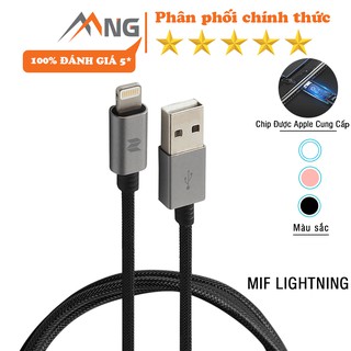 Cáp Rockspace dây dù đầu kim loại chuẩn MFI dành cho iphone sạc nhanh, ổn định, chính hãng bảo hành 1 năm