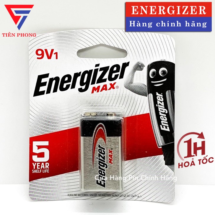 Pin 9V Energizer ( Pin Vuông 9V ) 6LF22 - Hàng Chính Hãng (Vỉ 1 viên)