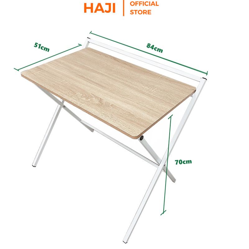 Bàn học chống gù lưng thương hiệu HAJI thiết kế khung sắt gấp gọn dàng di chuyển C11