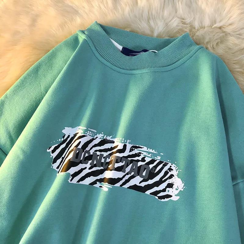 Áo sweater dáng rộng cổ tròn thời trang Harajuku cho nữ | BigBuy360 - bigbuy360.vn