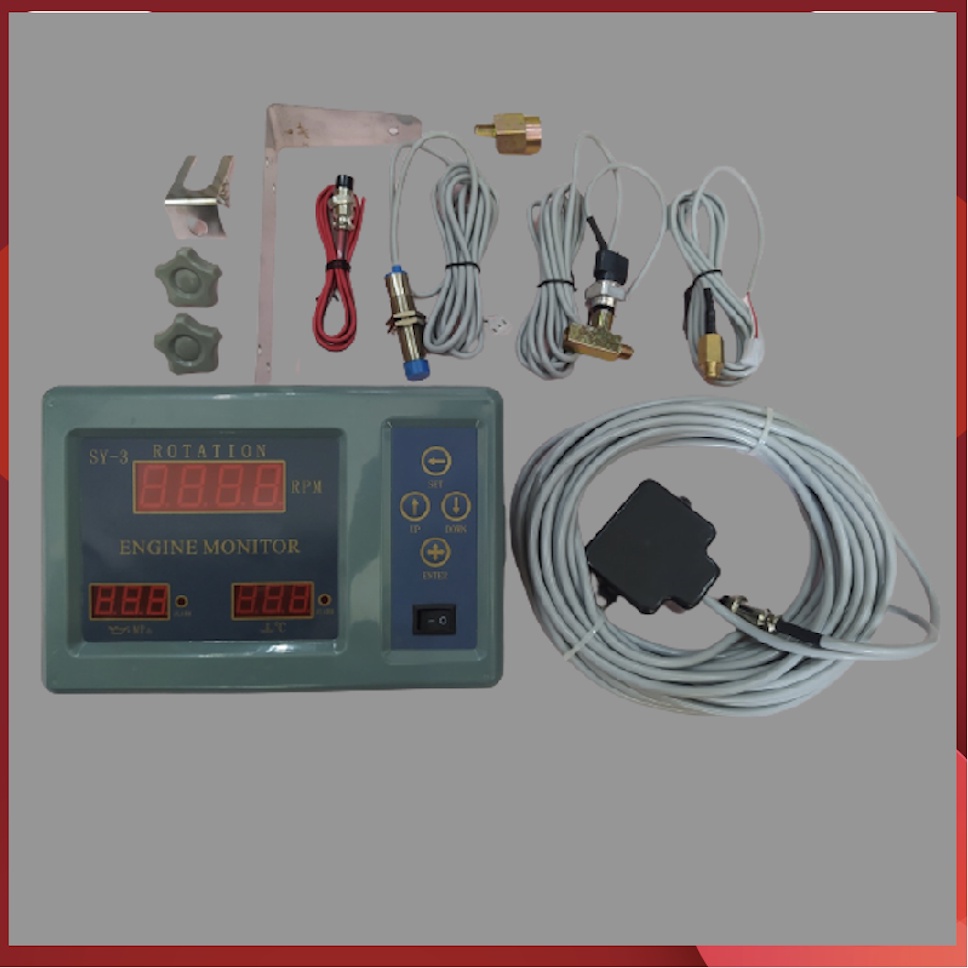 Đồng Hồ Báo Tua Điện dạng Vuông , 3 Chức Năng, báo Tua Nhớt Nước QuốcThôngSTORE
