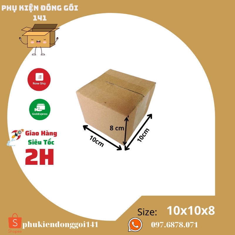 10x10x8cm Thùng hộp carton đóng gói hàng hóa